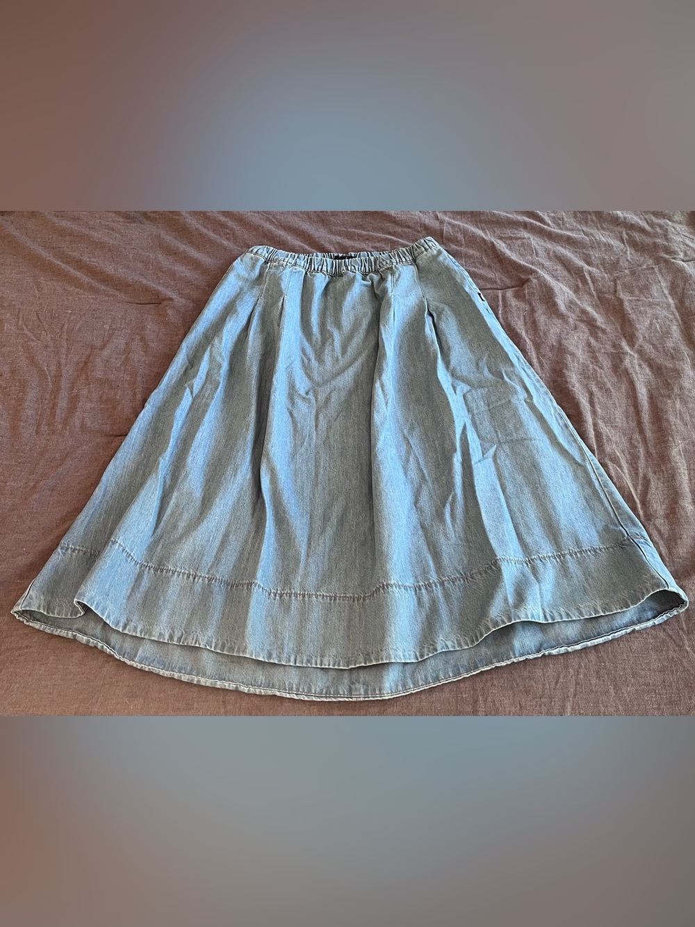 Vans Light Blue Denim Circle Skirt